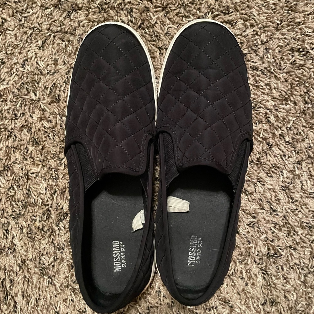 Black canvas shoes